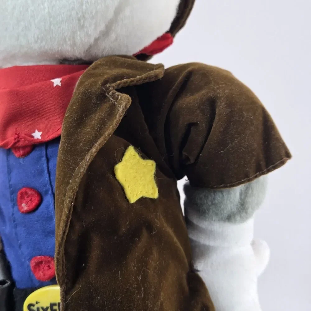 Vintage 1990s Six Flags Sheriff Bugs Bunny Plush 20